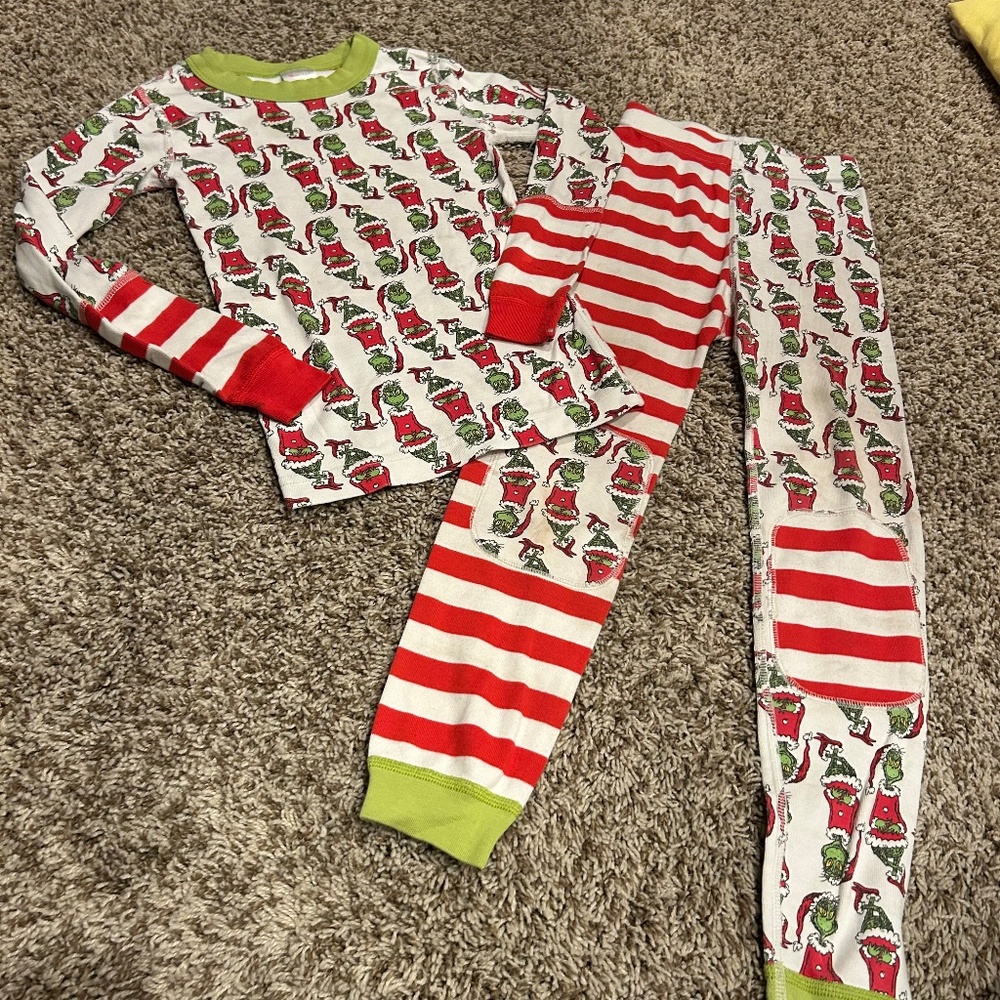 Hanna Andersson Grinch Christmas Pajama Set Kids Size 6–7